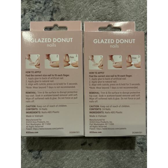 Bundle of 2 Kiss Galaxy Nails New in Package Medium Length My Galaxy Blue - Picture 4 of 5